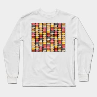 Macaroon Pastry Print Pastel Long Sleeve T-Shirt